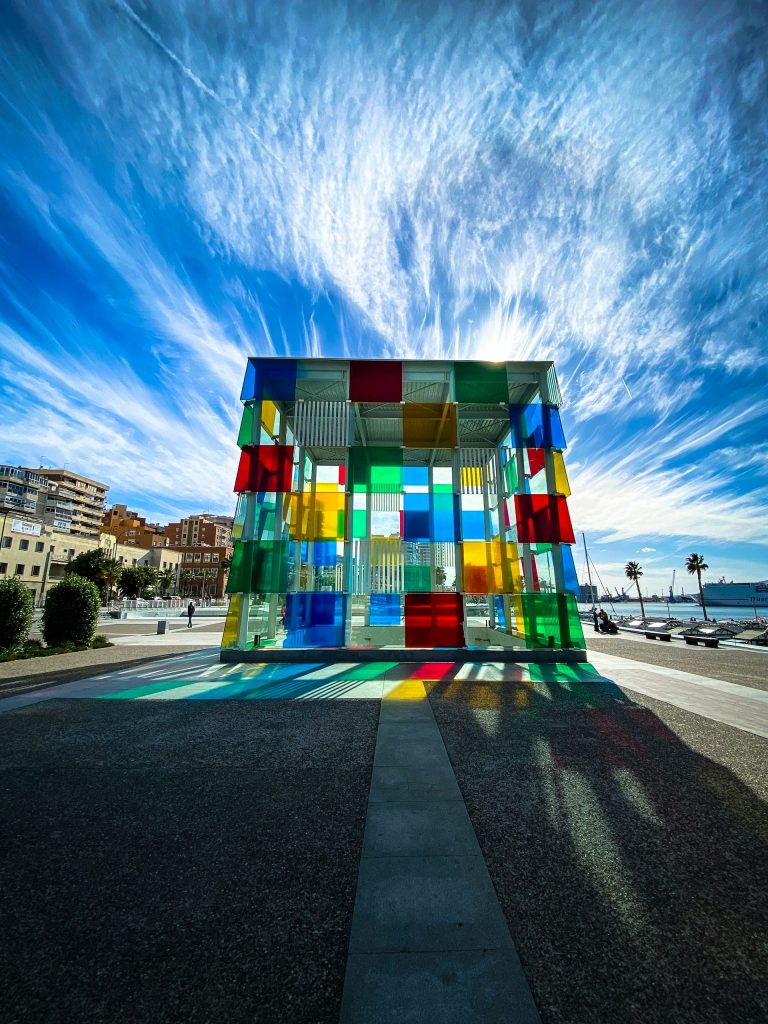Centre Pompidou Málaga colorful cube at Muelle Uno